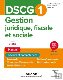 Bertrand.pt - Dscg 1 : Gestion Juridique, Fiscale Et Sociale ; Manuel (Édition 2023/2024)
