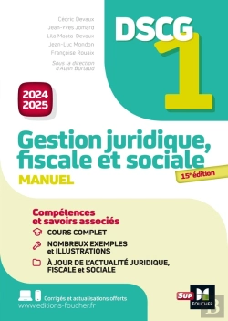 Bertrand.pt - Dscg 1 : Gestion Juridique, Sociale Et Fiscale ; Manuel Et Applications (Édition 2024/2025)