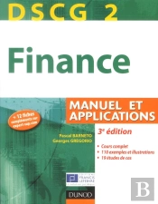 Dscg 2 ; Finance ; Manuel Et Applications (3e Édition)