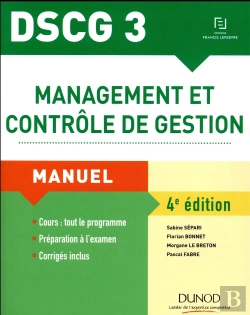 Bertrand.pt - Dscg 3 ; Management Et Controle De Gestion ; Manuel (4e Édition)