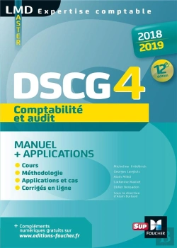 Bertrand.pt - Dscg 4 Comptabilite Et Audit - Manuel Et Applications - 2018-2019  - 12e Ed - Preparation Complete