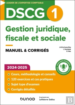 Bertrand.pt - Dscg1 : Gestion Juridique, Fiscale Et Sociale ; Manuel & Corrigés (Édition 2024/2025)
