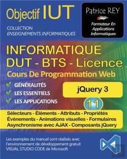 Bertrand.pt - Dut Informatique Jquery 3 Tome 11 - Avec Visual Studio Code