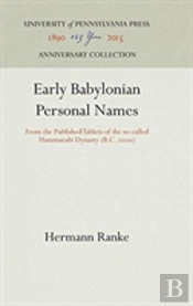 Early Babylonian Personal Names