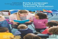 Early Language Learning And Teacher Education