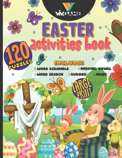 Bertrand.pt - Easter Activities Book Includes Word Scramble, Missing Vowel, Word Search, Sudoku, Maze