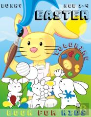 Easter Bunny Coloring Book For Kids Ages 1-4