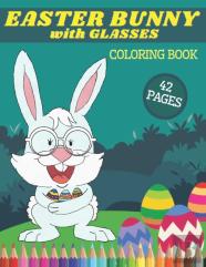 Easter Bunny With Glasses Coloring Book