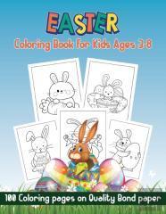 Easter Coloring Book For Kids Ages 3-8