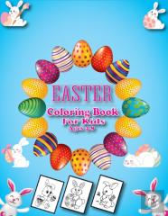 Easter Coloring Book For Kids Ages 4-8