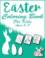 Easter Coloring Book For Kids Ages 4-8