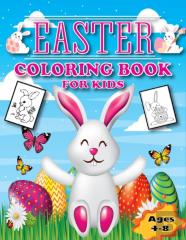 Easter Coloring Book For Kids Ages 4-8
