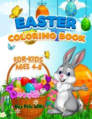 Easter Coloring Book For Kids Ages 4-8