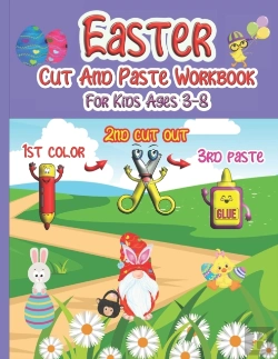 Bertrand.pt - Easter Cut And Paste Workbook For Kids Ages 3-8