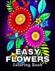 Easy Flowers Coloring Book