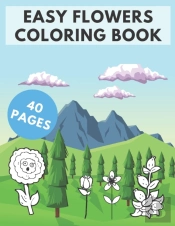 Easy Flowers Coloring Book