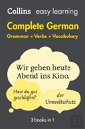 Easy Learning German Complete Grammar, Verbs And Vocabulary (3 Books In 1)