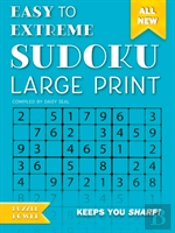 Easy To Extreme Sudoku Large Print (Blue)