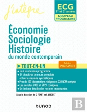 Ecg 1 Et Ecg 2 : Économie, Sociologie, Histoire Du Monde Contemporain ; Tout En Un (Édition 2022/2023)