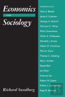 Economics And Sociology