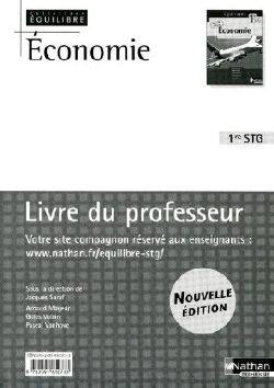 Bertrand.pt - Économie ; 1ère Stg ; Équilibre ; Livre Du Professeur (Édition 2009)