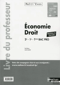Bertrand.pt - Economie Droit - 2eme/1ere/Term Bac Pro (Multi'Exos) Professeur - 2017