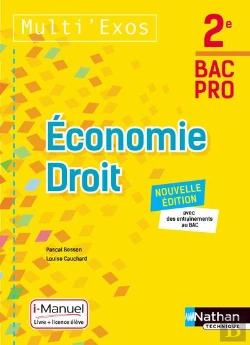 Bertrand.pt - Economie Droit - 2eme Bac Pro (Multi'Exos) Livre + Licence Eleve - 2017