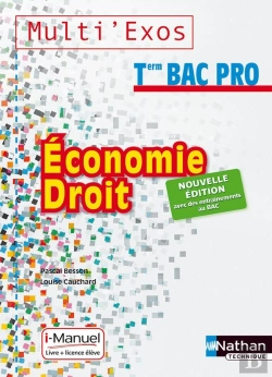 Bertrand.pt - Economie-Droit Term Bac Pro Livre + Licence Eleve (Multi'Exos) 2016