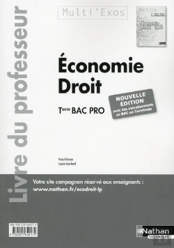 Bertrand.pt - Economie-Droit Term Bac Pro Professeur (Multi'Exos) 2016