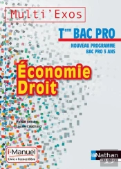 Economie Droit Terminale Bac Pro (Multi'Exos) Licence Numerique Eleve - I-Manuel+Ouvrage Papier