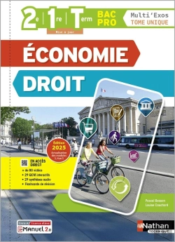 Bertrand.pt - Économie-Droit - Tome Unique - 2de/1re/Term Bac Pro - Coll. Multi'Exos - Éd. 2025 - Livre + Licence