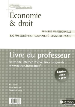 Bertrand.pt - Economie Et Droit 1e Pro (Dp) Prof 2006 - Bac Pro Secretariat - Comptabilite - Commerce - Vente