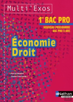 Bertrand.pt - Economie Et Droit 1ere Bac Pro (Multi'Exos) Pochette - Eleve 2011