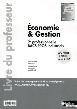 Bertrand.pt - Economie Et Gestion 2eme Professionnelle  - Bacs  Pros Industriels Professeur 2014