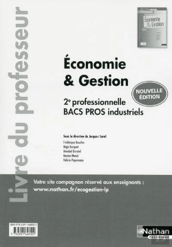 Bertrand.pt - Economie Et Gestion - 2eme Professionnelle - Bacs Pros Industriels - Professeur - 2017