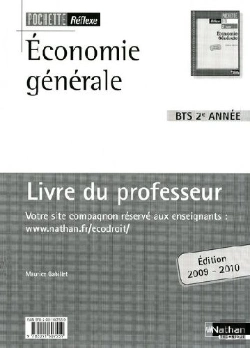 Bertrand.pt - Économie Générale ; Bts ; 2ème Année ; Livre Du Professeur (Édition 2009/2010)