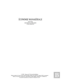 Bertrand.pt - Économie Managériale ; Marchés, Soutien À La Décision, Concurrence