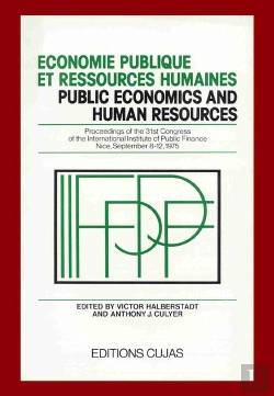 Bertrand.pt - Économie Publique Et Ressources Humaines ; 31e Congrès Nice 1975