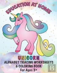Education At Home Unicorn Alphabet Tracing Worksheets & Coloring Book For Ages 3+