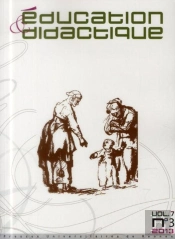 Éducation & Didactique : Éducation & Didactique, Volume 7, N° 3/2013