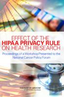 Effect Of The Hipaa Privacy Rule On Health Research