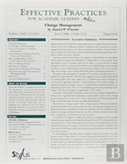 Effective Practices For Academic Leaders, Volume 1 Issue 8