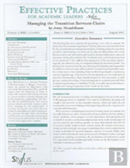 Effective Practices For Academic Leaders, Volume 2 Issue 8