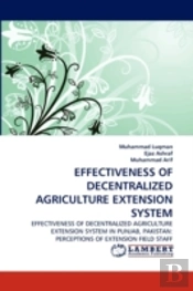 Effectiveness Of Decentralized Agriculture Extension System