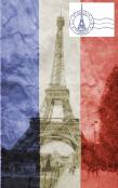 Eiffel Tower French Flag  Vintage Creative Blank Journal