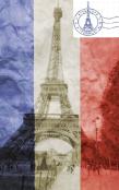 Eiffel Tower French Flag  Vintage Creative Blank Journal
