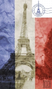 Eiffel Tower French Flag  Vintage Creative Blank Journal