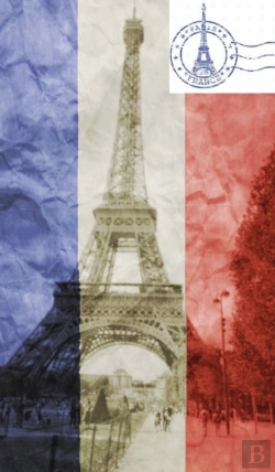 Bertrand.pt - Eiffel Tower French Flag  Vintage Creative Blank Journal