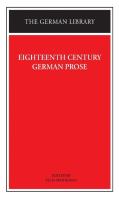 Eighteenth Century German Prose