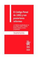 El Codigo Penal De 1995 Y Sus Posteriores Reformas
